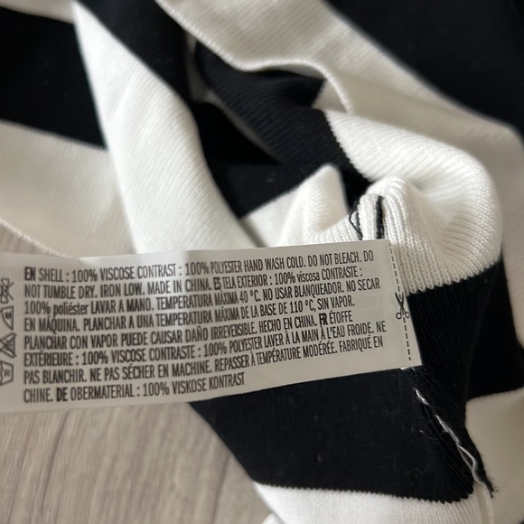 English factory lace ruffle sleeve striped off the shoulder top - Picture 12 of 13